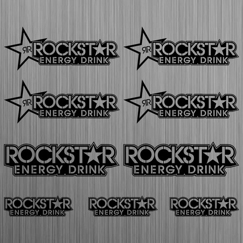 Adesivo rockstar decalcomania - rockstar,